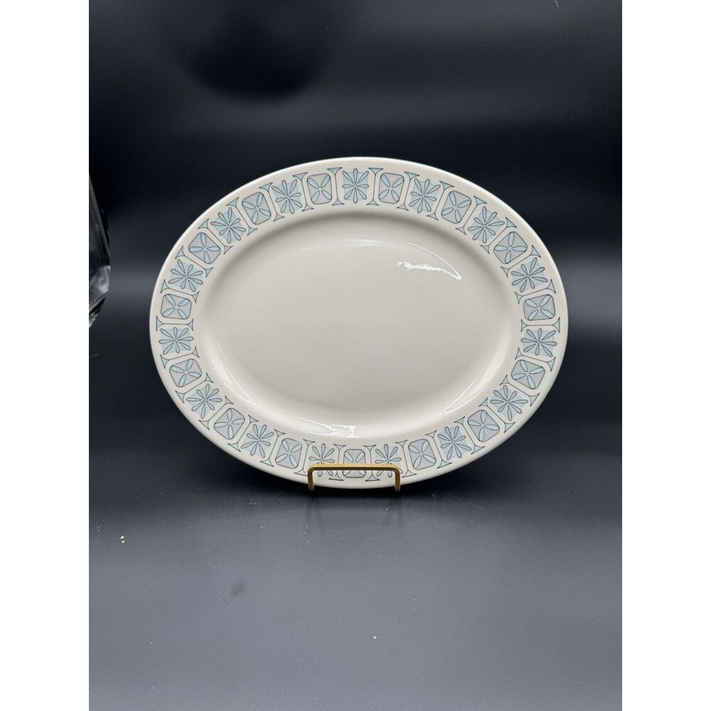 Vintage MCM Taylor Smith & Taylor Corinthian Retro Design Platter 13.5 "